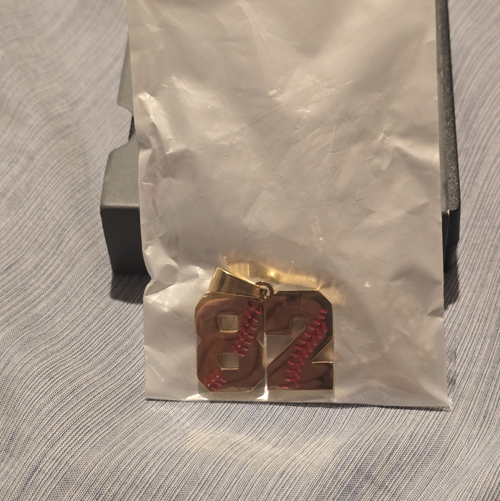Baseball number Necklace new in package